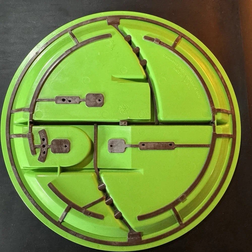 Constructive Eating Construction Zone Plate Green Toddler Divided Plate 9